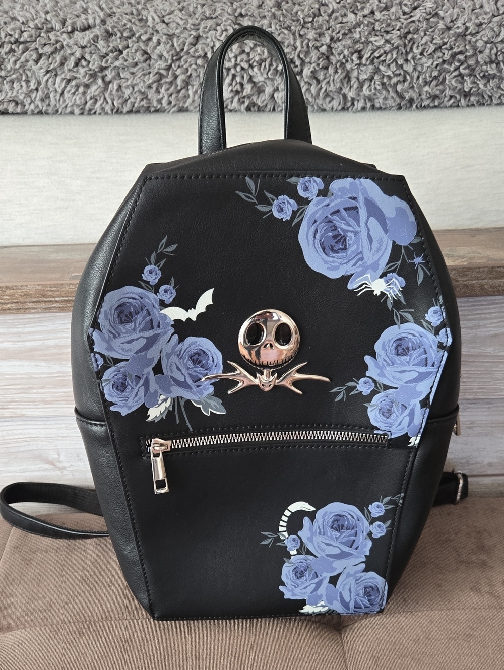 Nightmare Before Christmas Black Floral Backpack